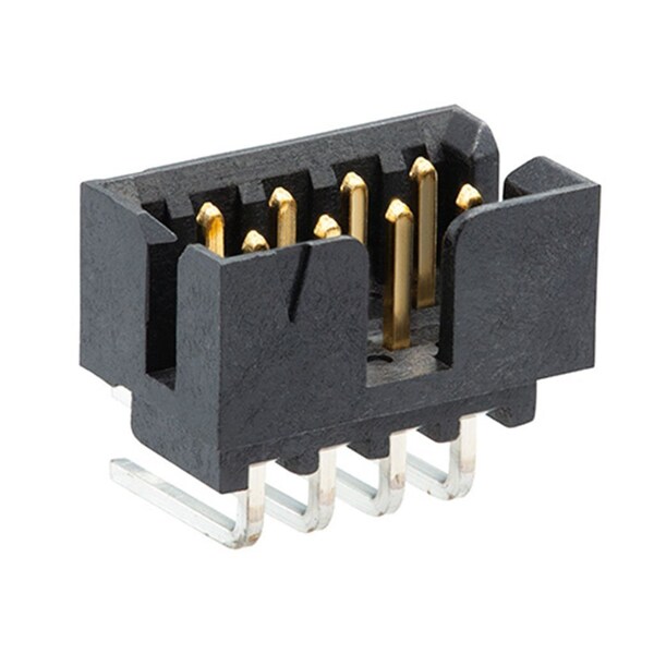 Conector de placa Molex, 12 contactos, 2 filas, macho, ángulo recto, paso de 0.079 pulgadas, terminal de soldadura - 878331260.