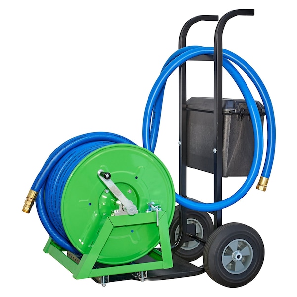 Underhill Products Field Caddie Hose Cart w/ Reel and 10 ft Leader Hose, 1'' - HC-HT-100