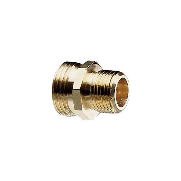 Gilmour 1/2 & 3/4 in. Brass Threaded Double Male Hose Connector - 807504-1002