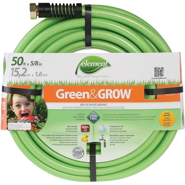 Element Green & Grow 5/8 In. Dia. x 50 Ft. L. Drinking Water Safe Garden Hose - CELGG58050