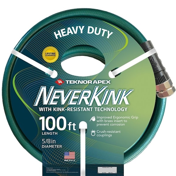Neverkink 8617100 HeavyDuty Garden Hose, 58 in, 100 ft L - 8617-100/8615