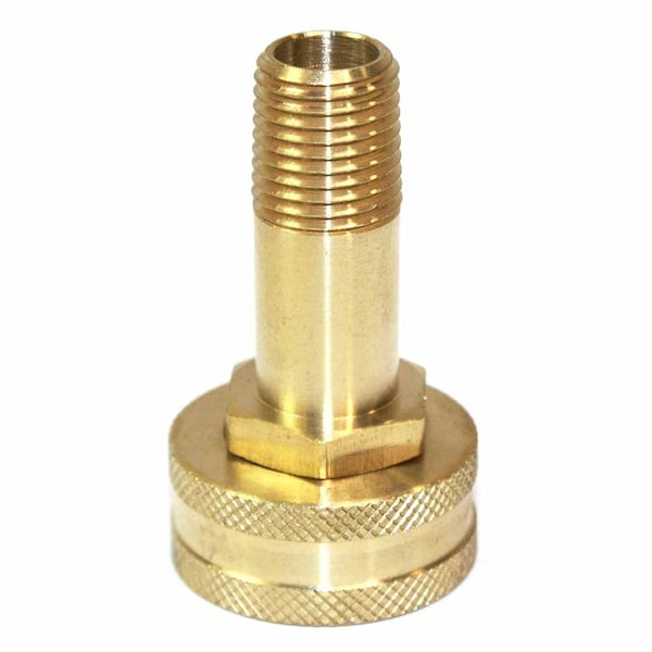 Interstate Pneumatics 3/4 Inch GHT Female x 1/4 Inch Male NPT Hose Fitting - Swivel - FGF104