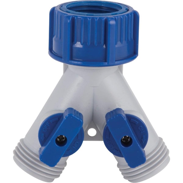 Best Garden Poly Y-Connector Double Hose Shutoff - 37076