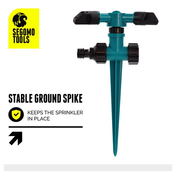 Segomo Tools 360 Deg Raised Rotating Garden Lawn Water Sprinkler Irrigation System - 9007019