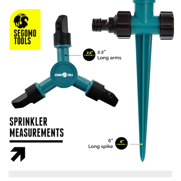 Segomo Tools 360 Deg Raised Rotating Garden Lawn Water Sprinkler Irrigation System - 9007019