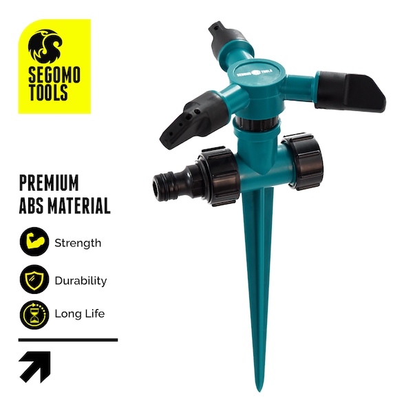 Segomo Tools 360 Deg Raised Rotating Garden Lawn Water Sprinkler Irrigation System - 9007019
