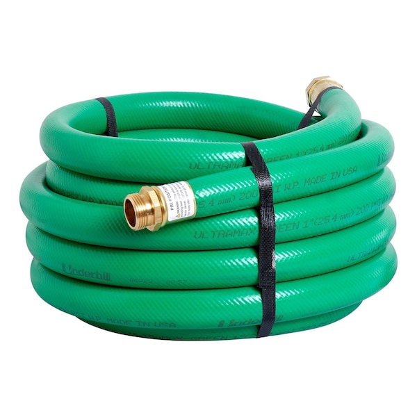 Underhill Products 1'' UltraMax Hose GREEN, 25' Length, 200 PSI WP, 800 PSI Burst Strength - H10-025G