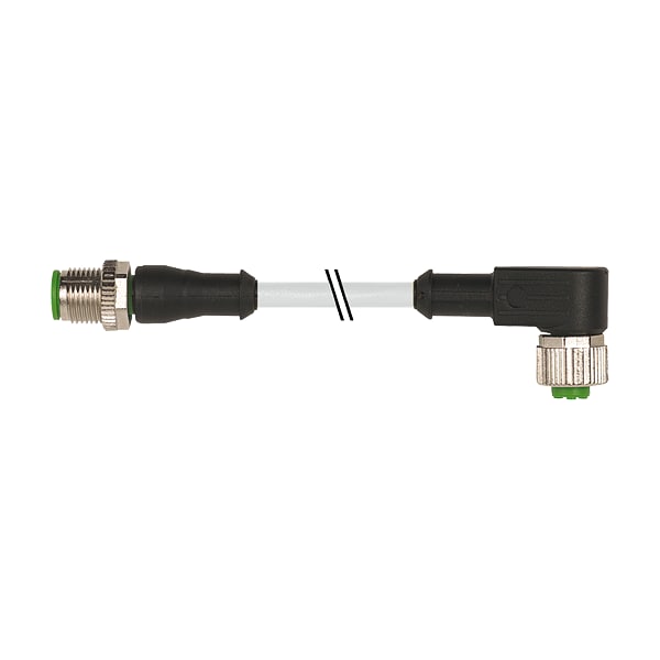 Murr Elektronik M12 macho 0° / M12 hembra 90°, PUR 5x0.34 gy UL/CSA+cadena de arrastre 5m - 7000-40141-2350500