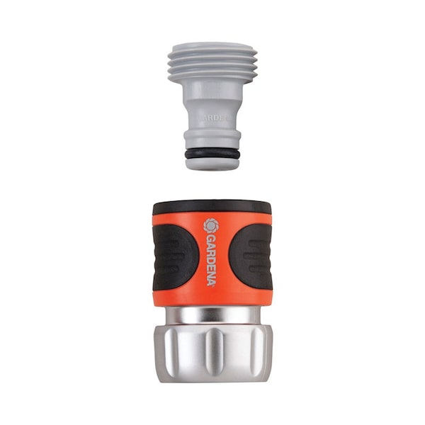 Gardena Gardena 5/8 & 1/2 in. Nylon/ABS Threaded Male Quick Connector Hose Set - 39044