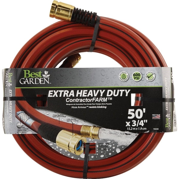 Best Garden 3/4 In. Dia. x 50 Ft. L. Drinking Water Safe Contractor Hose - DBELCF34050