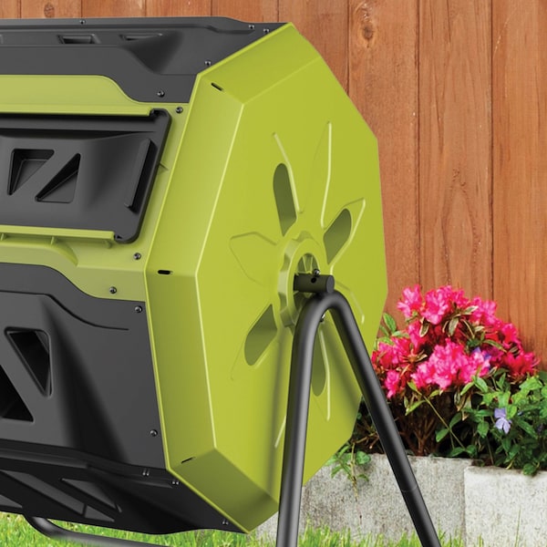 Sun Joe Dual Sliding Chamber, All-Season, OD Tumbling Composter, 42 Gal - SJ-CMPS1
