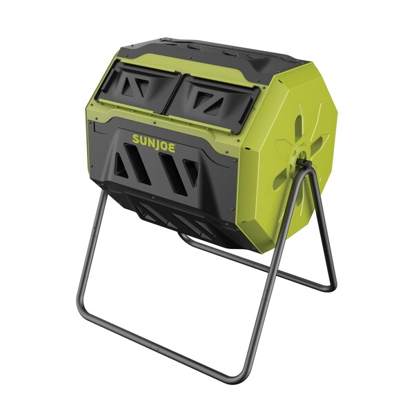 Sun Joe Dual Sliding Chamber, All-Season, OD Tumbling Composter, 42 Gal - SJ-CMPS1