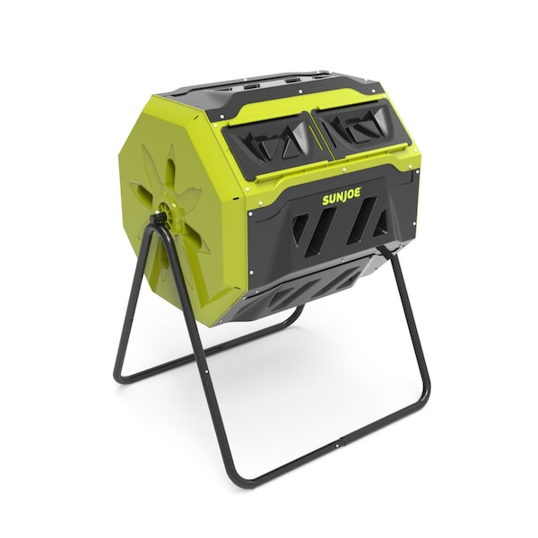 Sun Joe Dual Sliding Chamber, All-Season, OD Tumbling Composter, 42 Gal - SJ-CMPS1