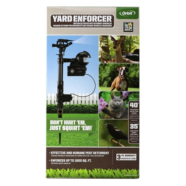 Orbit Orbit Yard Enforcer Plastic Spike Base Motion-Activated Sprinkler 1600 sq ft 1 pk - 62100
