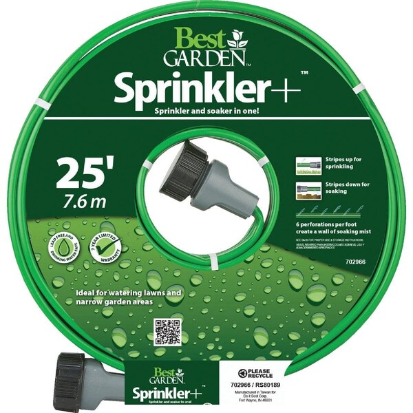 Best Garden 5/8 In. Dia. x 25 Ft. L. Drinking Water Safe Sprinkler Hose - CDBTECV025
