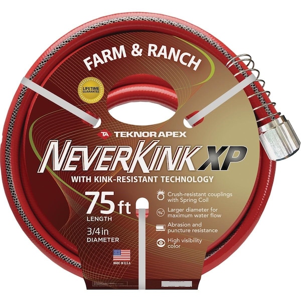 Teknor Apex NeverKink XP 3/4 In. x 75 Ft. Farm & Ranch Hose - 9846-75