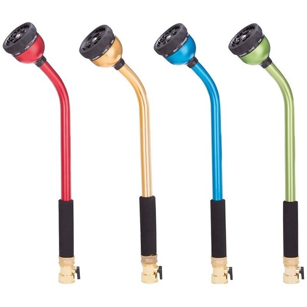 Landscapers Select Water Wand, 9 -Spray Pattern, Aluminum, Blue/Green/Red/Yellow, 18 in L Wand - GW54511/183L