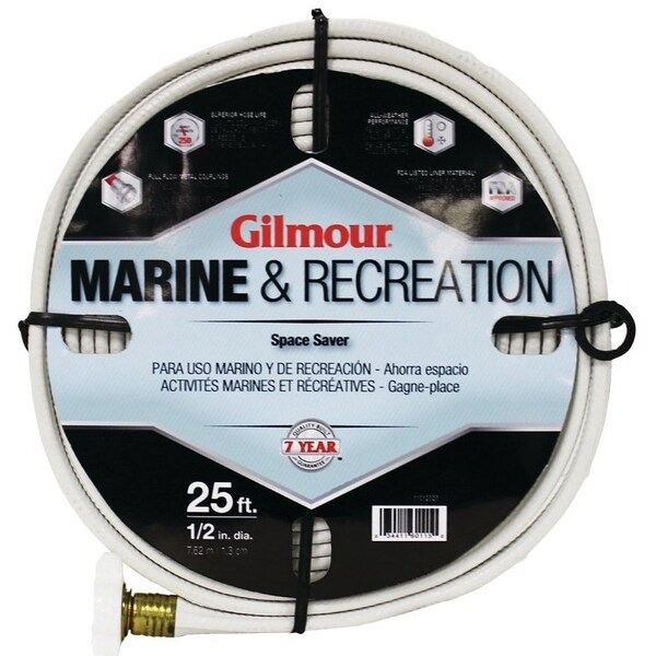 Gilmour Safe Hose, 12 in ID, 25 ft L, White - 884251-1001