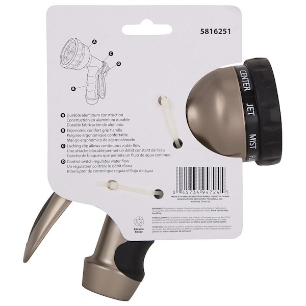 Landscapers Select Spray Nozzle, Female, Aluminum, Silver, Titanium Plated - GT-197531