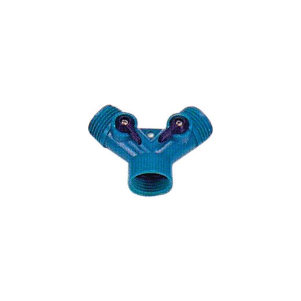 Rugg Rugg  0.75 in. Plastic Threaded Female & Male Y-Hose Connector with Shut-Offs - 30PK - 7690662