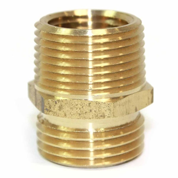 Interstate Pneumatics 3/4 Inch GHT Male x 1/2 Inch Male NPT Hose Fitting, PK 100 - FGM0112-100K