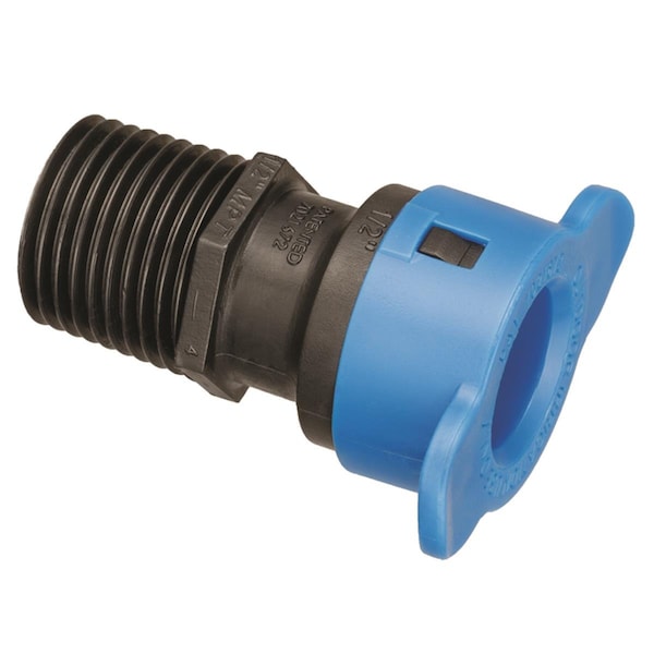 Gan Eden 0.5 in. Blu-Lock MPT Adapter; Black & Blue - GA705531