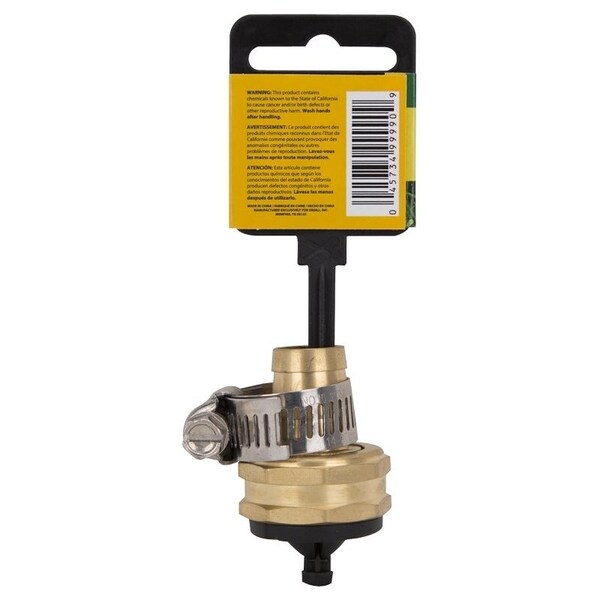 Landscapers Select Garden Hose Coupling with Clamp, 5/8 in, Female, Brass, Brass - GB958F3L