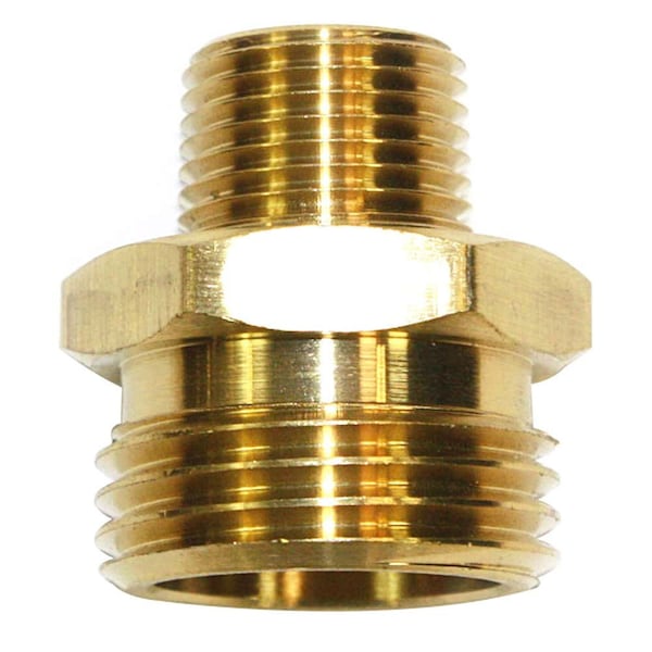 Interstate Pneumatics 3/4 Inch GHT Male x 3/8 Inch Male NPT Hose Fitting, PK 100 - FGM016-100K