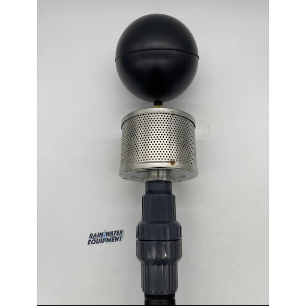 Rainwater Equipment 2 in. Stainless Steel High Flow Floating Filter w/ 6' Hose & Check Valve - FIF-2-INCH-CV-MBSA2-NSF-51