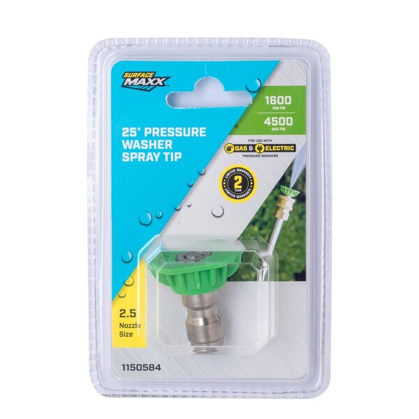 Surfacemaxx 2.5 Orifice 25-degree Spray Nozzle 4500 psi - SGY-PWA86