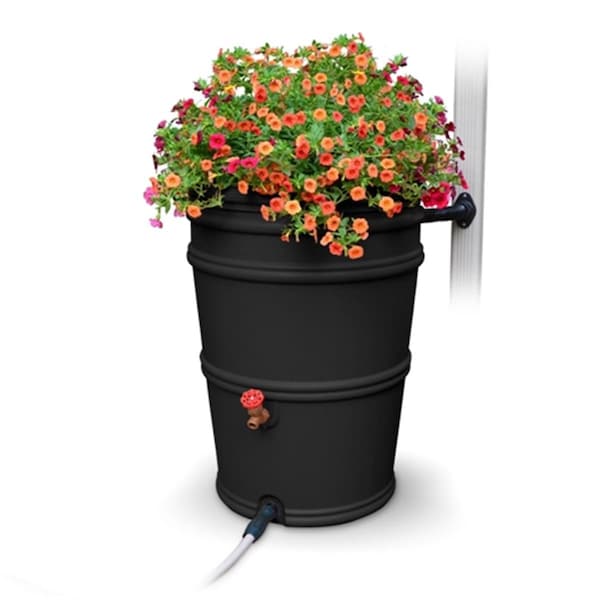 Earthminded 45 Gallon RainStation Rain Barrel Recycled Charcoal - PRN1023