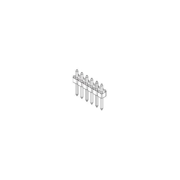 Conector de placa Molex, 11 contactos, 1 fila, macho, recto, paso de 0.1 pulgadas, terminal de soldadura, negro - 901200771
