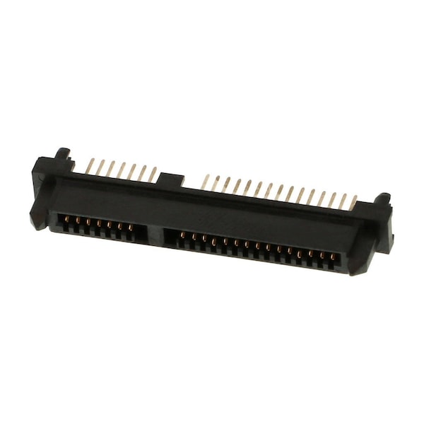 Conector de Telecomunicaciones y Comunicación de Datos Molex, 22 contactos, hembra, recto, terminal de soldadura, bloqueo, receptáculo - 877791001