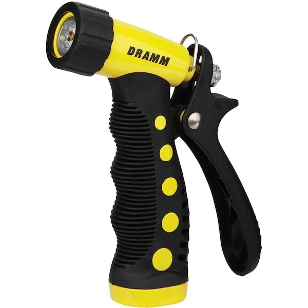 Dramm Heavy-Duty Metal Pistol Nozzle, Yellow - 60-12723