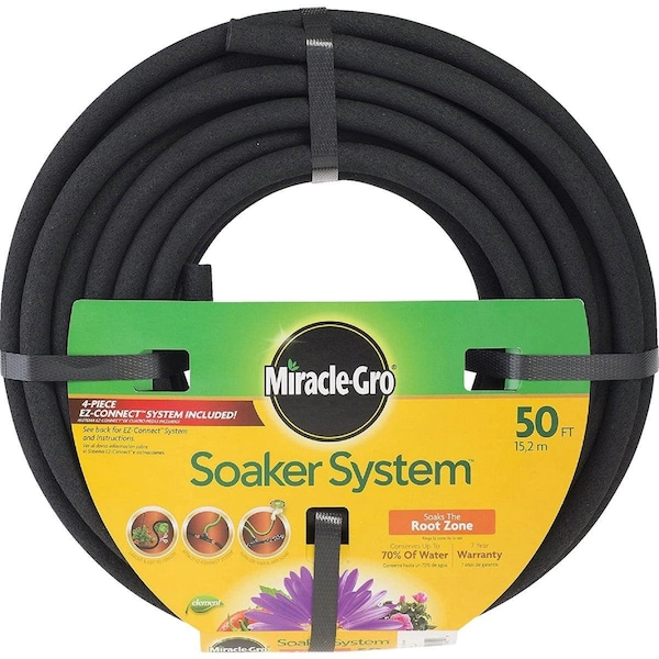 Miracle-Gro Advanced E-Z Connect 3/8 In. Dia. x 50 Ft. L. Drinking Water Safe Soaker Hose - SMG12986