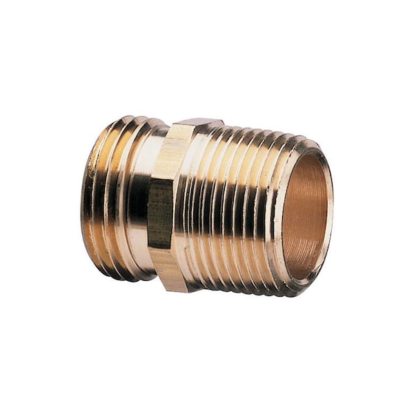 Gilmour Gilmour 3/4 in. Brass Threaded Double Male Hose Connector - 855714-1001