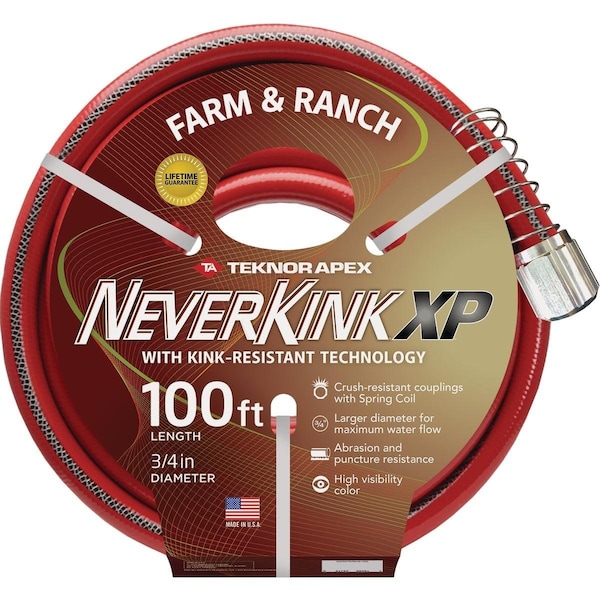 Teknor Apex NeverKink XP 3/4 In. x 100 Ft. Farm & Ranch Hose - 9846-100