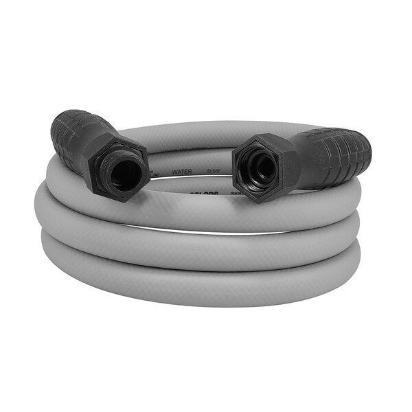 Colors SwivelGrip Garden Hose, 5/8in x 10ft, 3/4in - 11 1/2 GHT Fittings, Slate Grey - HFZC510GYS-E