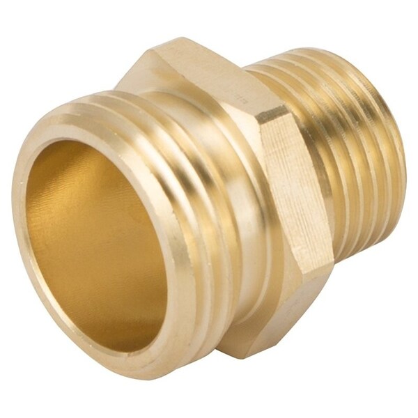 Landscapers Select Hose Connector, 1/2 x 3/4 in, MNPT x MNH, Brass, Brass - GHADTRS-2