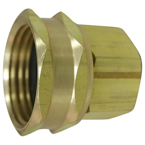 Landscapers Select Hose Adapter, 3/4 x 1/2 in, FHT x FIP, Brass, Brass, For: Garden Hose - PMB-059LFBC