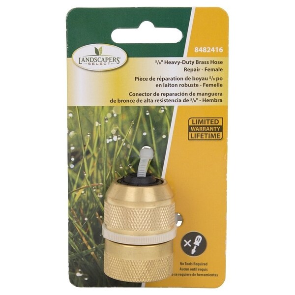 Landscapers Select Hose Coupling, 5/8 in, Female, Brass, Brass - GB8123-2(GB9211)