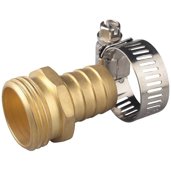 Landscapers Select Hose Coupling, 3/4 in, Male, Brass, Brass - GB-9413-3/4