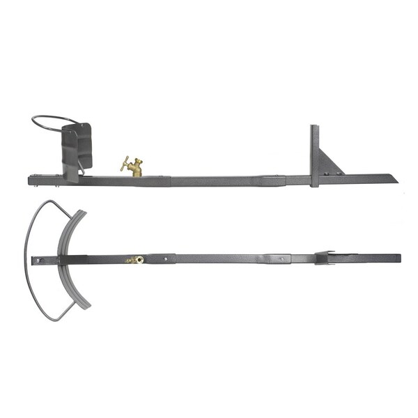 Yard Butler 100 ft. Silver Free Standing Hose Hanger with Faucet - HCF-3KDS