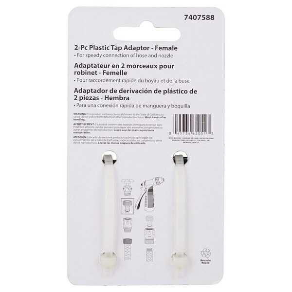 Landscapers Select Tap Adapter, Female Thread, Plastic, Black, For: Quick Connector - GC540*23L