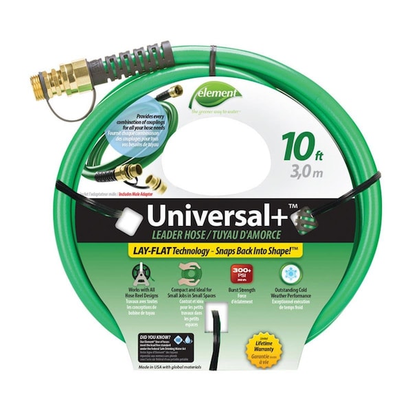 Element 0.5 in. Dia. x 10 ft. Leader Green Hose - 7798804