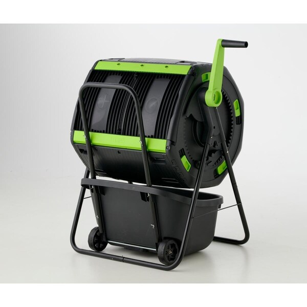 Maze Nails RSI- 48 Gallon Geared Two Compartment Compost Tumbler and Cart - RSI-MCT-180-CT