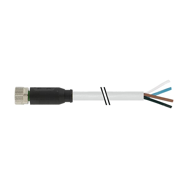 Hembra M8 de Murr Elektronik a 0° con cable, PVC 4x0.34 gy CEI 10m - 7000-08061-3241000