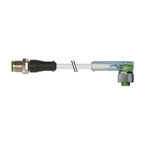 Murr Elektronik M12 macho 0° / M12 hembra 90° LED, PUR 3x0.34 gy UL/CSA 2m - 7000-40321-2230200