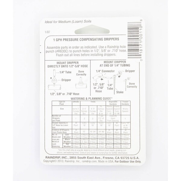 Thrifco Plumbing R-110c 1 Gph In-Line Dripper - 6819110