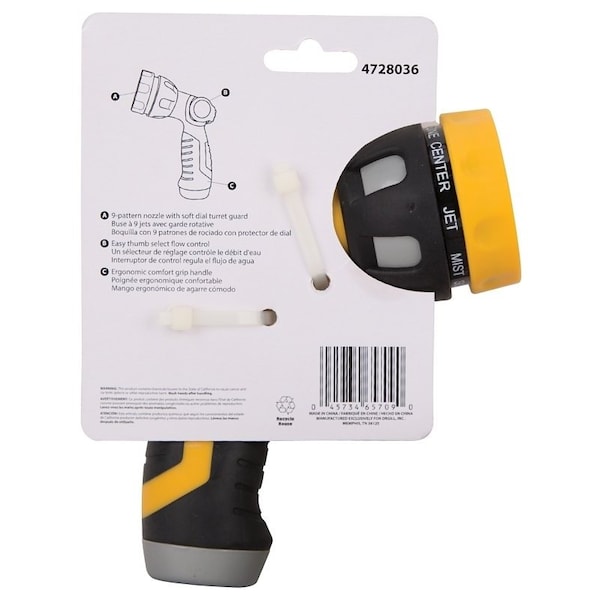 Landscapers Select Spray Nozzle, Female, Plastic, Yellow - GN-93691